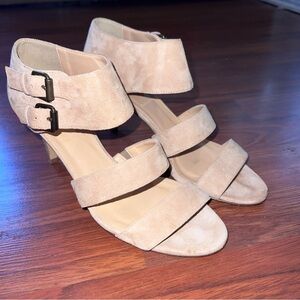 J.Crew | Suede Strappy Heels | Ankle Buckle | Sandals | Women’s